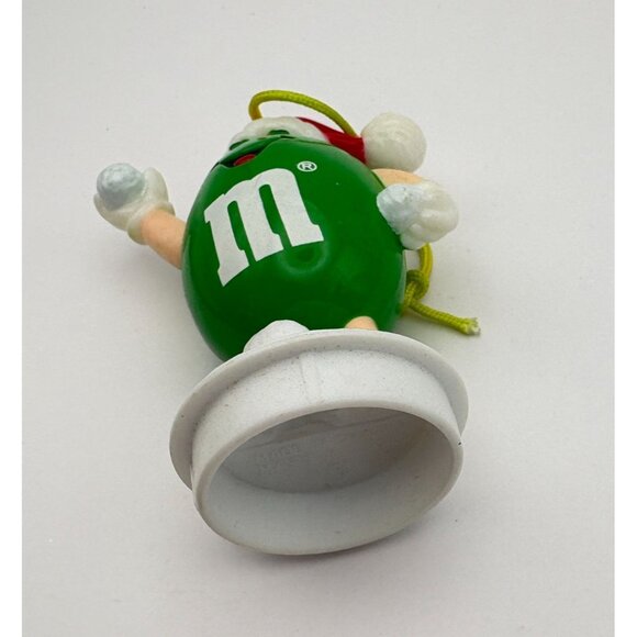 Green Peanut M&M's Christmas Tree Ornament Snowball Fight Tubhe Topper - Picture 7 of 8